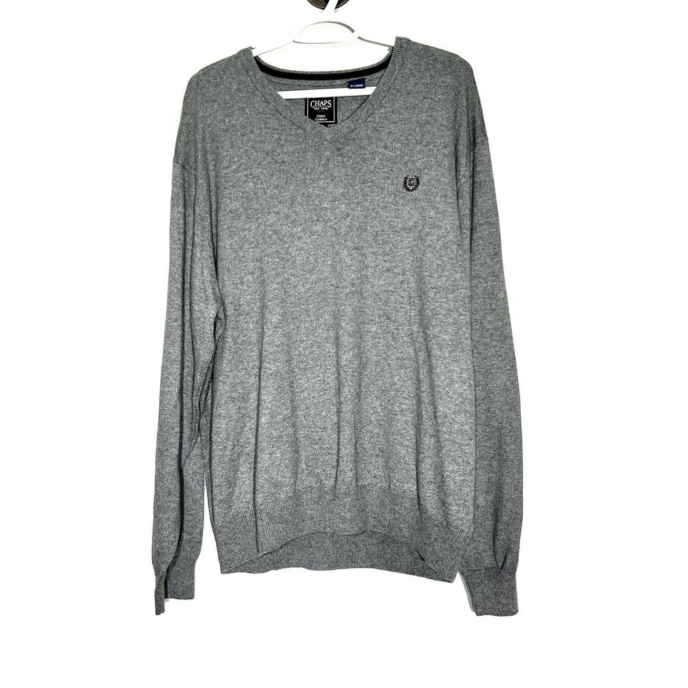 Chaps Men's Classic Fit V-Neck Cashmere Blend Sweater XL